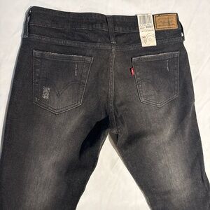 New Women’s Levi’s Misses 545 Low Boot Cut Short Black Wash Jeans  Size 4 S
